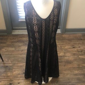 Papillonblanc black and nude dress